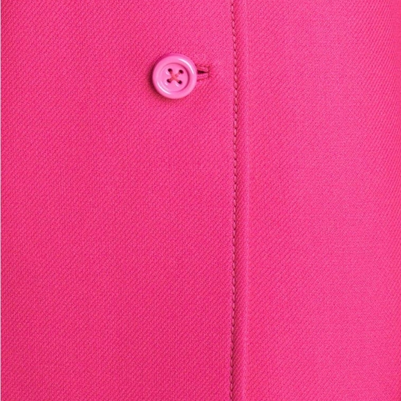 Kate Spade Etta Bow Snapdragon Pink Wool Coat 4 - Picture 7 of 9